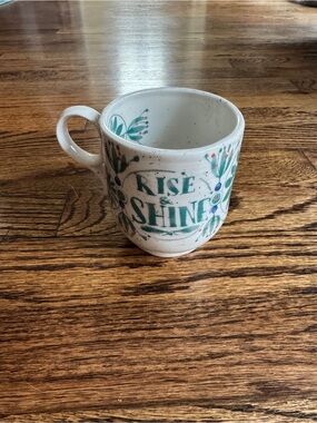 Anthropologie Rise And Shine Mug Elevenses Speckled Stoneware Coffee Cup 14oz
